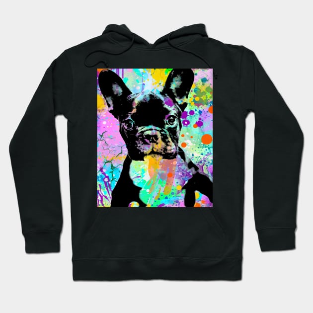 French Bulldog Lover Paint Spatter Art Unique Gift Tee Frenchie Hoodie by joannejgg